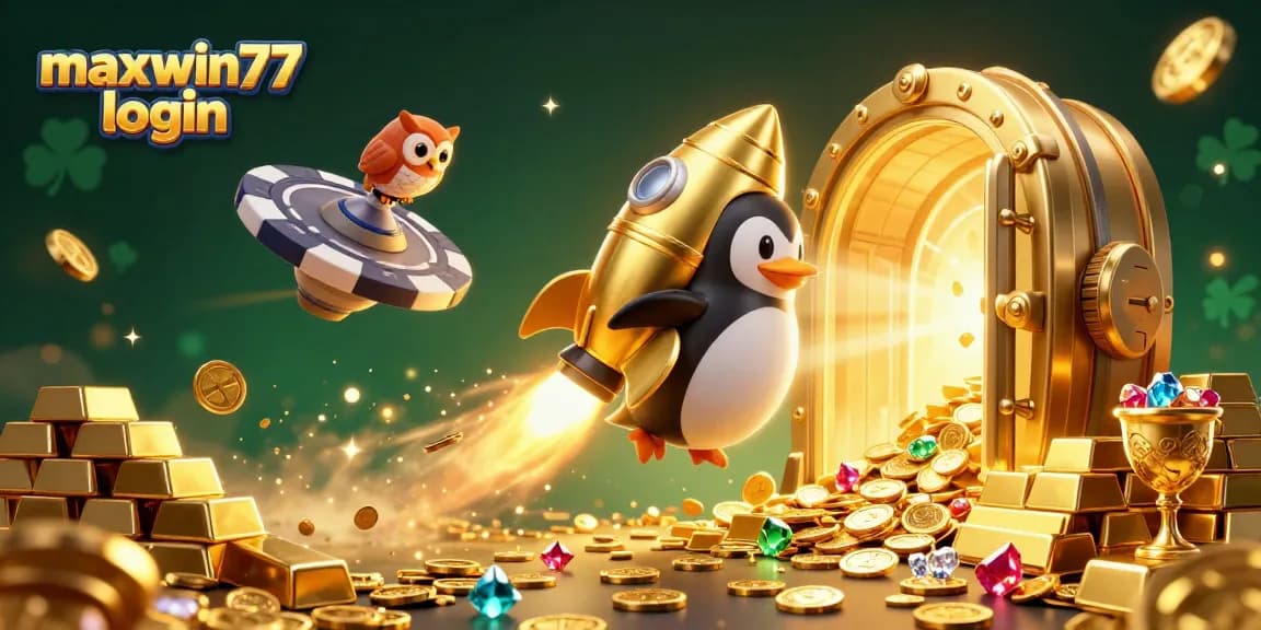Join the excitement of maxwin77 login as you explore vibrant casino visuals and treasures in 3D!