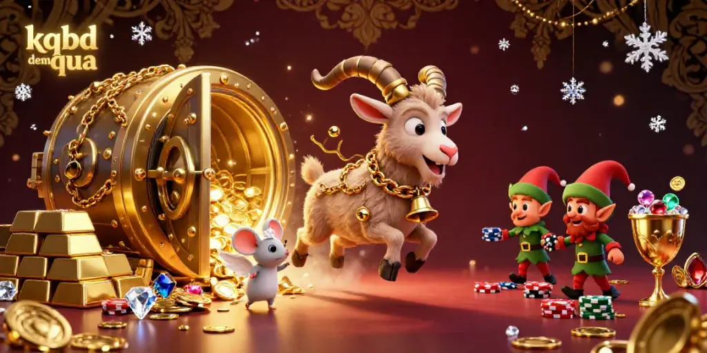 Experience the enchanting world of kqbd dem qua with a festive Krampus goat running a vibrant holiday-horror casino.