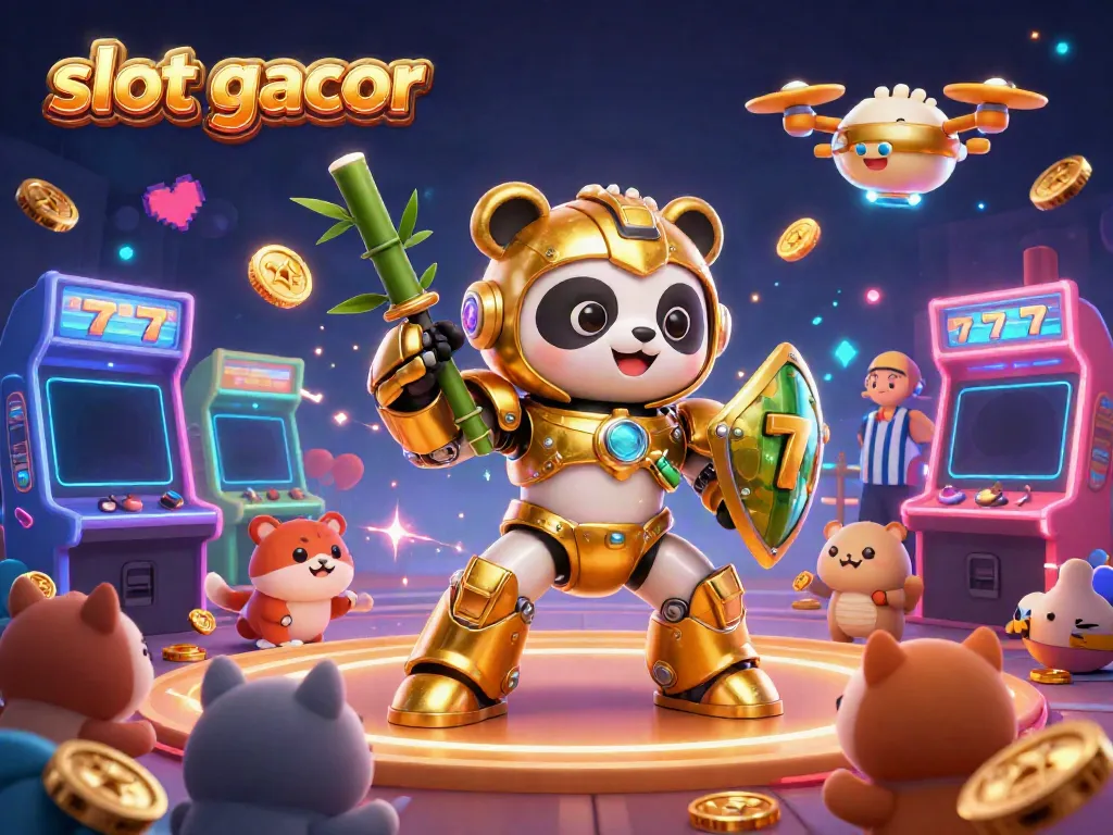 Experience the excitement of slot gacor with vibrant illustrations of engaging casino elements and characters.