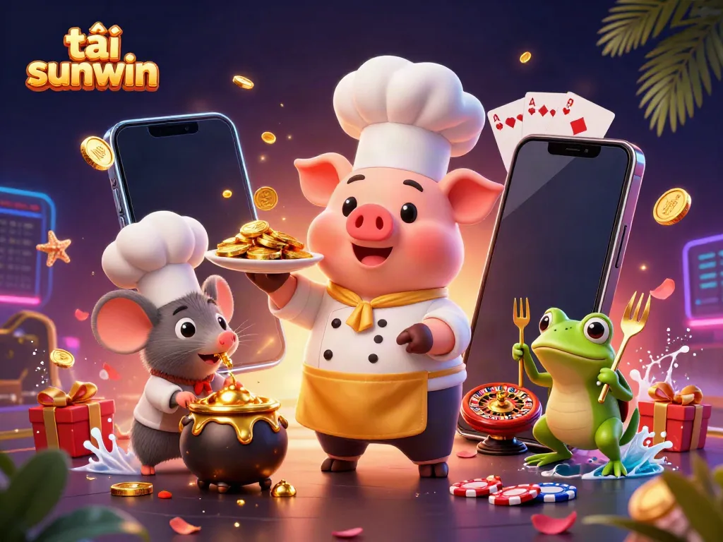 Experience the excitement of tải sunwin with vibrant 3D characters and gaming elements bursting with energy.